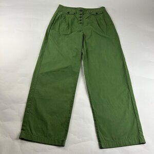J. Crew Green Wide Leg Pants